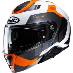 HJC i91 Carst Helm, zwart-wit-oranje, S