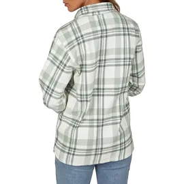denimfy Damen kariert Baumwolle warm dickes Material Hemdjacke Overshirt DFIsabella Regular Fit Regular Fit Knopfleiste M