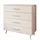 lookway Kommode AURA 95 x 90 x 40 cm Beige / Silber