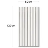 Kaiser plastic Wandpaneel Holz Akustikpaneele - Wandverkleidung, Lamellenwand, (1-tlg) in verschiedenen Größen, 3D Wandverkleidung, Schalldämmung weiß