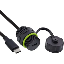 InLine USB-C auf USB-C 0,5 m Schwarz