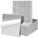 Clanmacy Akustikplatte 18 stuks Akustikplatten Quadratisch Kacheln Selbstklebend Hellgrau, (18-St) grau 30 cm x 30 cm x 0.9 cm