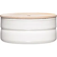 RIESS Vorratsdose mit Eschenholzdeckel weiß 13 cm 0,615 l