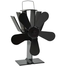 vidaXL Kaminventilator mit 5 Blättern 11 x 21,5 cm schwarz