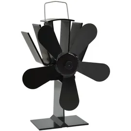 vidaXL Kaminventilator mit 5 Blättern 11 x 21,5 cm schwarz