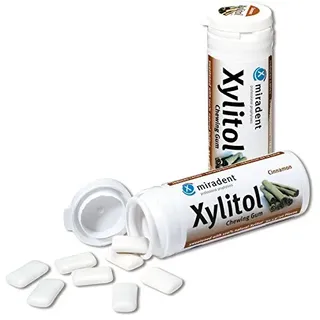 12x Miradent Xylitol Chewing Gum Zahnpflegekaugummis 30 Stück Dose zimt (12x 30g)