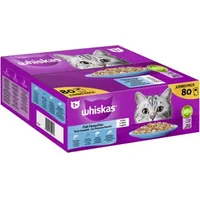 Whiskas 1+ Fisch Auswahl in Gelee 80 x 85g