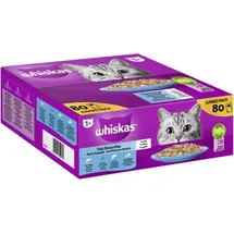 Whiskas 1+ Fisch Auswahl in Gelee 80 x 85g