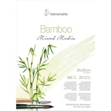 Hahnemühle Aquarellpapier Bamboo, Block, 24 x 32cm, 265 g/m2, naturweiß, geleimt, 25 Blatt