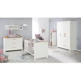roba 'Ava' 3-teilig, inkl. Kombi-Kinderbett 70x140 cm, breiter Wickelkommode & 3-türigem Kleiderschrank
