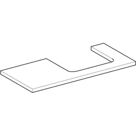 Geberit Waschtisch-Platte One 105x3x47cm, greige/lackiert m, AS re