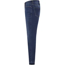 URBAN CLASSICS Skinny Open Hem Hochtaillierte Jeans Dark Blue Washed 27