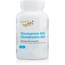 Vita World Glucosamin 500 + Chondroitin 400 Kapseln zur Unterstützung der Knochen-, Gelenks- und Zahngesundheit 100 KAP