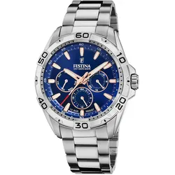 Festina F20623/2 Herren-Uhr Multifunktion Stahl/Blau