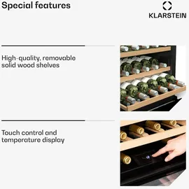 Klarstein Vinsider 30 Built-In Uno Einbau-Weinkühlschrank - integrierbar | LED | Leise,