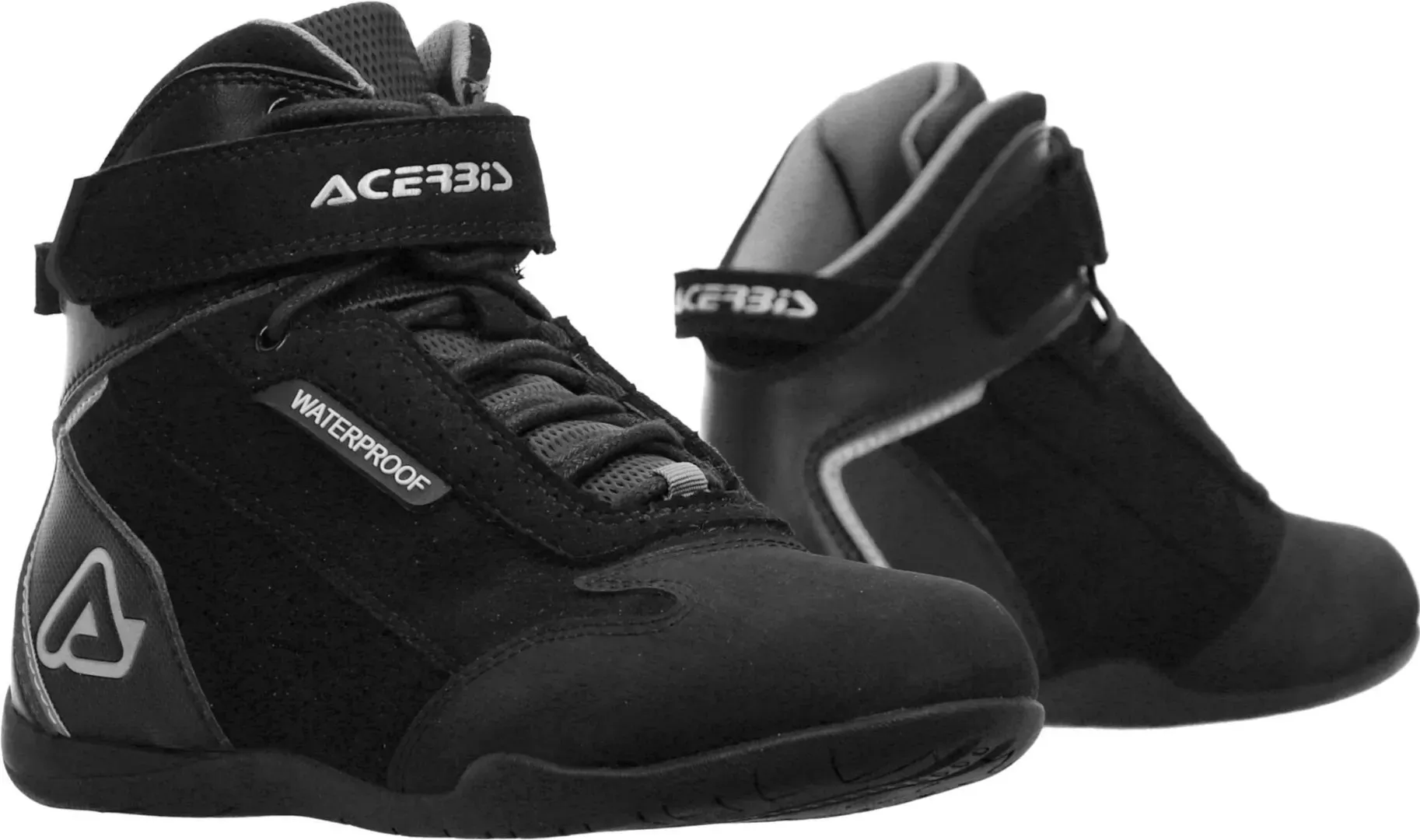 Acerbis First Step waterproof Motorrad Schuhe, schwarz, Größe 46 für Männer