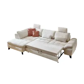 Lounge Collection Eckcouch Flachgewebe 3-Sitzer Beige
