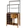 Costway Küchenschrank 160 cm Buffetschrank mit Weinregal 4 Ebenen Braun