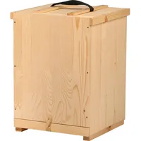 Dobar Wabentransportkiste aus Holz mit Deckel und Griff für