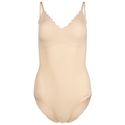 SKINY Damen Body - Unterwäsche, Spaghettiträger, Spitze, V-Ausschnitt, einfarbig Beige 42