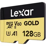 Lexar Gold MicroSDXC, UHS-II, U3, V60 Professional Speicherkarte 128 GB