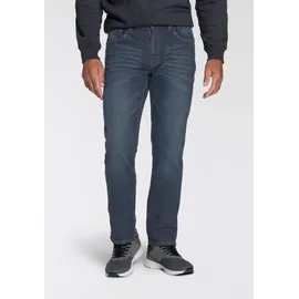 Arizona Stretch-Jeans "Willis", Herren, Gr. 48, N-Gr, blau (blau, blau, bl), Obermaterial: 98% Baumwolle, 2% Elasthan, Basic, normal lang, Jeans, straight-fit, lange Beine, mit Nieten, niedrige Leibhöhe