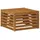 vidaXL Tisch für Outdoor Massivholz beige