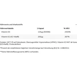 Genetic Nutrition GN Laboratories Vitamin D3+K2 Kapseln 90 St.