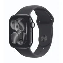 Apple Watch Series 11 GPS + Cellular 42mm Jet Black Aluminium Sport Band black M/L