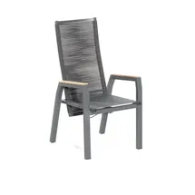 SonnenPartner FUNCTION Relax-Dining-Sessel Gartenstuhl 80 x 120 x 125 cm grau