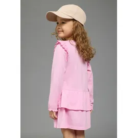 Kidsworld Jerseykleid "Süßes Shirtkleide mit Einhorn-Druck", Mädchen, Gr. 92/98, N-Gr, rosa (pink), Single Jersey, Obermaterial: 100% Baumwolle, bedruckt, ausgestellt, Rundhals, mit Gummizug, Kleider Jerseykleid, für Mädchen, aus Single Jersey aus Baumwolle