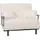 Mendler Schlafsessel HWC-K29, Klappsessel Schlafsofa Gästebett, Liegefläche 190x100cm, Stoff Bouclé (500g/m2) creme