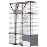 Vevor 4-stöckiger Katzenkäfig, Katzengehege Metalldrahtkäfig 1041x360x1397mm