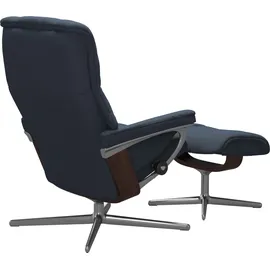 Stressless Mayfair mit Cross Base Microfaser 79 x 102 x 73 cm blue dinamica