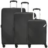 American Tourister Exoline 4 Rollen Kofferset 3-teilig mit Dehnfalte black