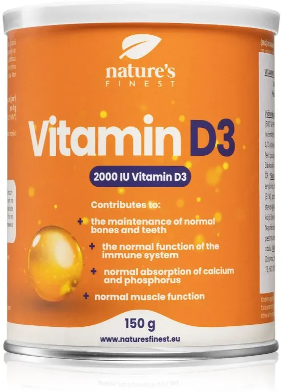 Natures Finest Vitamin D3 Förderung einer normalen Knochen- und Zahngesundheit Geschmack Lemon 150 g