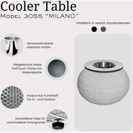 cootab cooler table 3-in-1 Loungetisch mit Edelstahl-Kühler Milano 40 cm