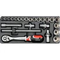 Yato Schubladeneinsatz 385x175x41mm inkl. 1/2“-Werkzeugsatz, 24-teilig