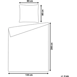 Beliani Bettwäsche, Beige