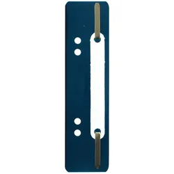 Exacompta 426007B 250x Einhängeheftstreifen aus PP mit Doppellochung, Deckleiste aus Kunststoff für Dokumente, DIN A4, 35x150mm - Dunkelblau