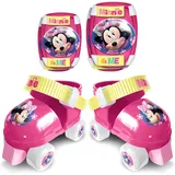 Disney Minnie Mouse Rollerblades mit Schutz Mädchen Rosa/Weiß 23-27