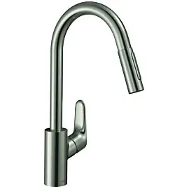 Hansgrohe Focus M41 240 Eco, 2 Strahlarten, 31833800 Ausziehbrause 2jet edelstahl-optik