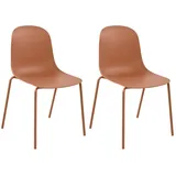 CLP 2er Set Gartenstuhl Hardin terracotta