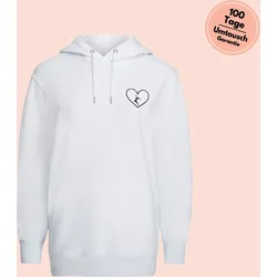 MIDOYA CasualTM - Wohlfühl Hoodie mit Herz-Logo M - CasualTM Herz Hoodie - weiß - M