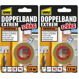 UHU Klebeband Doppelband Extrem 1,5 m x 19 mm 1 St.