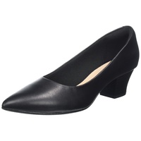 CLARKS Damen Teresa Step Pump, Black Leather, 39.5 EU