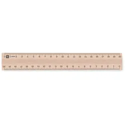 Metrie, Scholar-M20, Holzlineal, 1 abgeschrägte Kante,einseitige mm Skala, mit Aufhängebohrung, 20 cm abgeschrägte Kanten: beidseitig