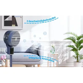 Be Cool BC18ST2402 26 cm Standventilator Blau