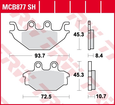 TRW Lucas Sintered voering MCB877SH