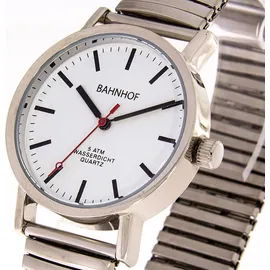 Bahnhof Herren - Uhr Zugband Comfort Armbanduhr Analog Quarz 2700020